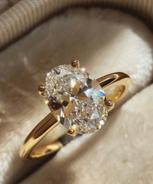 Bague pour femme en acier inoxydable plaqué or 18K